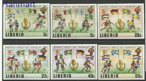 Znaczek Liberia 1981 Mi 1187-1192B Czyste **