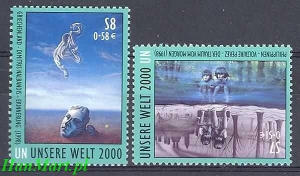 Znaczek Narody Zjednoczone Wiedeń 2000 Mi 307-308 Czyste **
