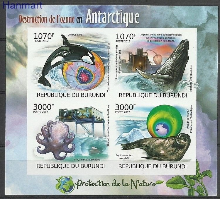 Znaczek Burundi 2012 Mi ark2600-2603B Czyste **