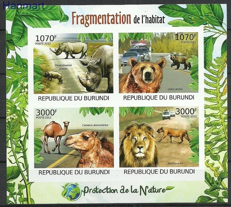 Znaczek Burundi 2012 Mi ark2615-2618B Czyste **