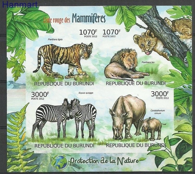Znaczek Burundi 2012 Mi ark2625-2628B Czyste **