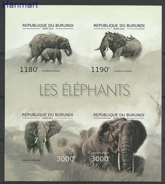 Znaczek Burundi 2012 Mi ark2833-2837B Czyste **