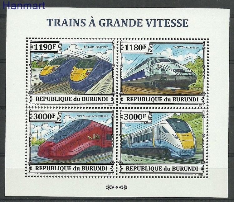 Znaczek Burundi 2013 Mi ark3328-3331 Czyste **