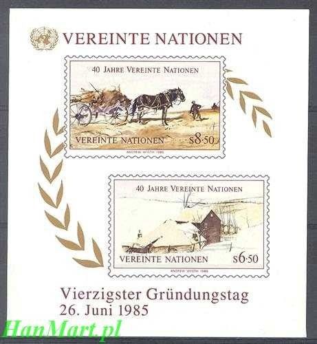 Znaczek Narody Zjednoczone Wiedeń 1985 Mi bl 2 Czyste **
