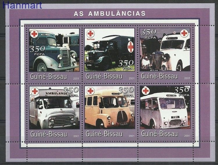 Znaczek Gwinea Bissau 2001 Mi ark1749-1754 Czyste **