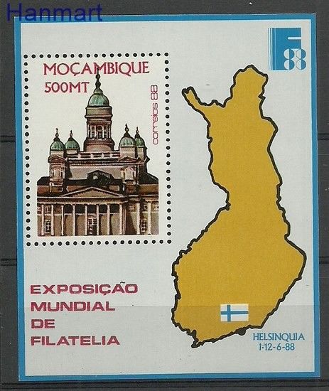 Znaczek Mozambik 1988 Mi bl21B Czyste **