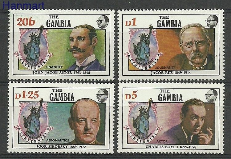 Znaczek Gambia 1986 Mi 636-639 Czyste **