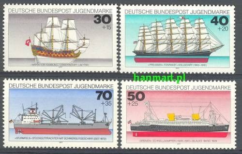 Znaczek Niemcy 1977 Mi 929-932 Czyste **