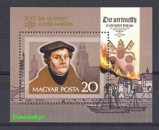 Znaczek Węgry 1983 Mi bl 165 Czyste **