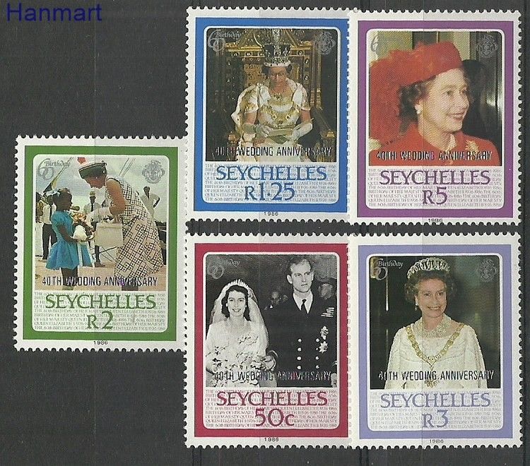 Znaczek Seszele 1987 Mi 644-648 Czyste **