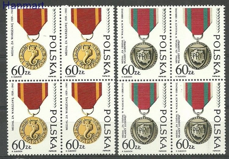 Znaczek Polska 1989 Mi 3225-3226 Fi 3077-3078 Czyste **