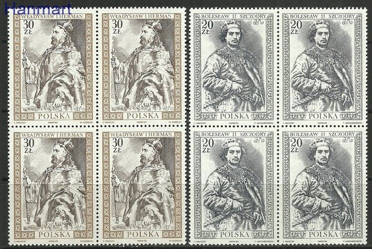 Znaczek Polska 1989 Mi 3227-3228 Fi 3079-3080 Czyste **