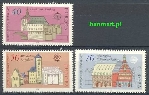 Znaczek Niemcy 1978 Mi 969-971 Czyste **