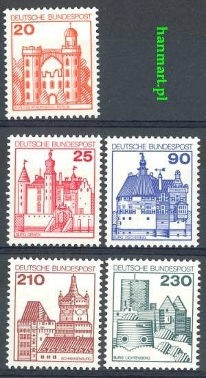 Znaczek Niemcy 1978 Mi 995-999 Czyste **