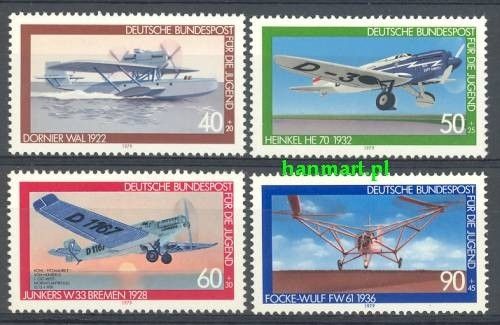 Znaczek Niemcy 1979 Mi 1005-1008 Czyste **