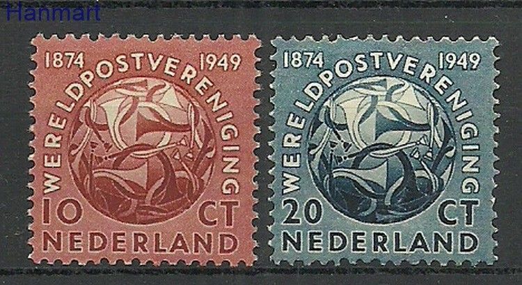 Znaczek Holandia 1949 Mi 544-545 Z podlepką *