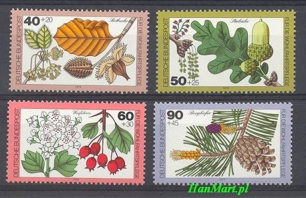 Znaczek Niemcy 1979 Mi 1024-1027 Czyste **