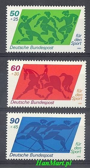 Znaczek Niemcy 1980 Mi 1046-1048 Czyste **