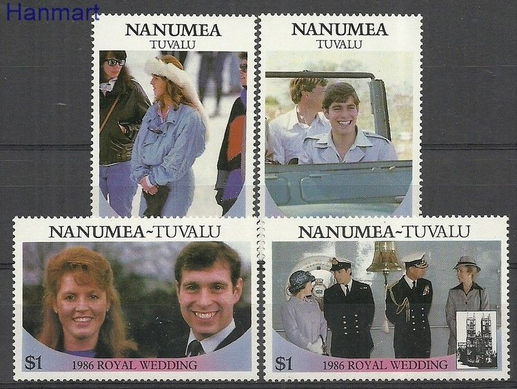 Znaczek Tuvalu 1986 Mi 89-92nae Czyste **
