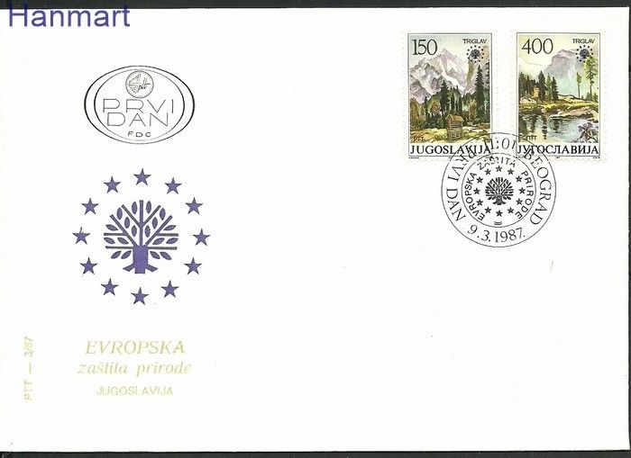 Znaczek Jugosławia 1987 Mi 2211-2212 FDC