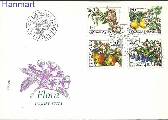 Znaczek Jugosławia 1987 Mi 2221-2224 FDC