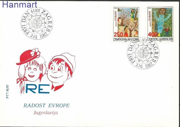 Znaczek Jugosławia 1987 Mi 2241-2242 FDC