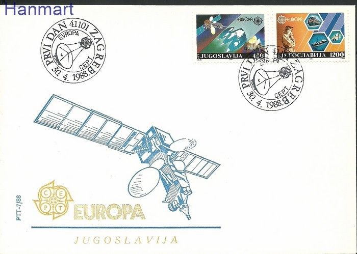 Znaczek Jugosławia 1988 Mi 2273-2274 FDC