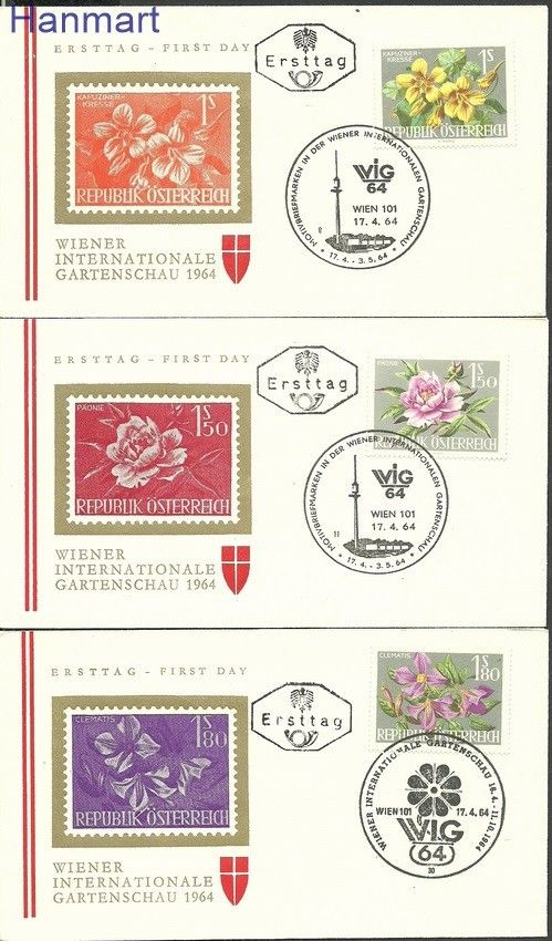 Znaczek Austria 1964 Mi 1145-1150 FDC