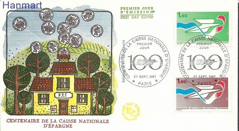 Znaczek Francja 1981 Mi 2282-2283a FDC