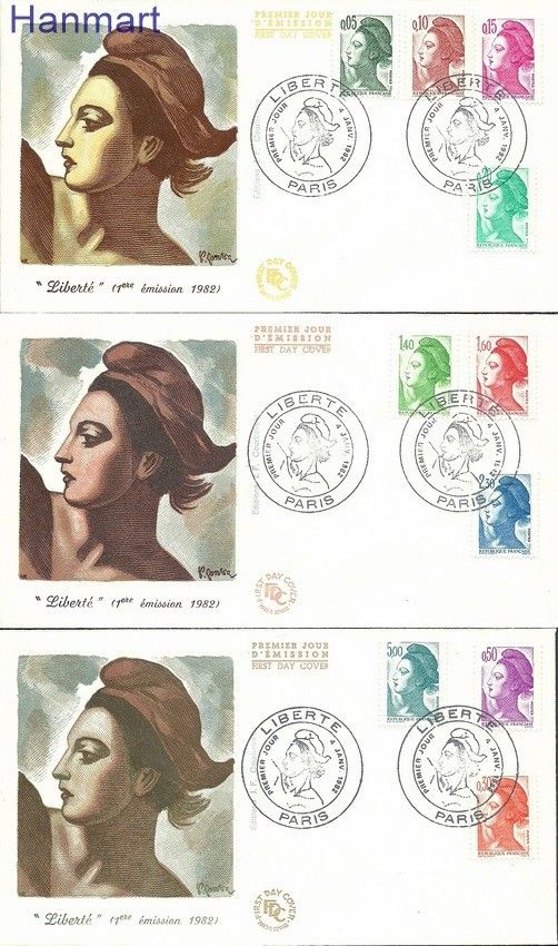 Znaczek Francja 1982 Mi 2299-2311 FDC