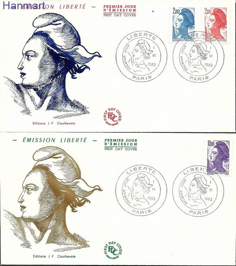 Znaczek Francja 1983 Mi 2401-2403 FDC
