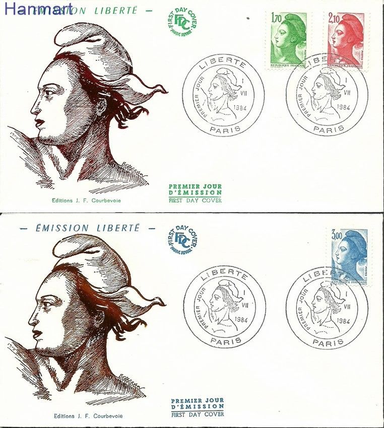 Znaczek Francja 1984 Mi 2454-2456 FDC