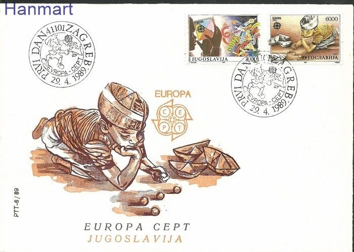 Znaczek Jugosławia 1989 Mi 2340-2341 FDC