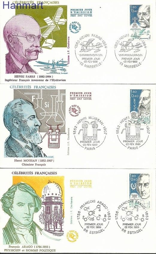 Znaczek Francja 1986 Mi 2532-2536 FDC
