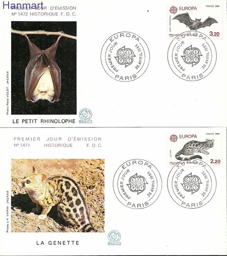 Znaczek Francja 1986 Mi 2546-2547a FDC