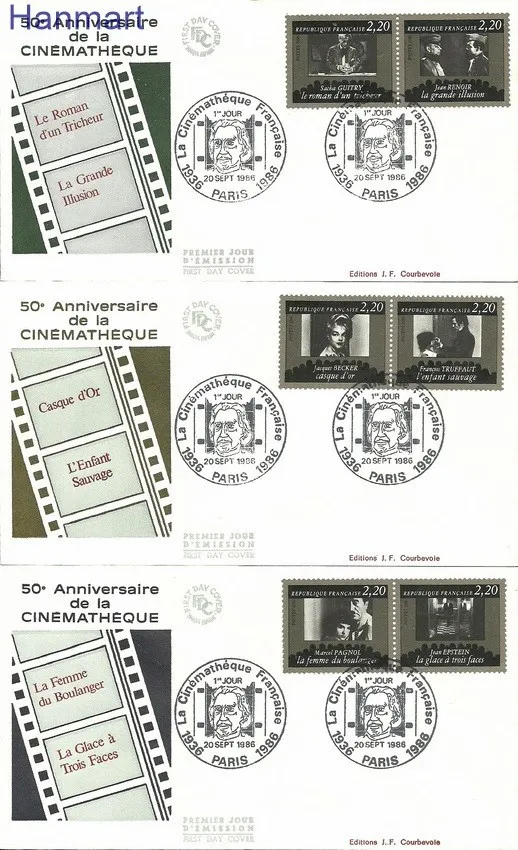 Znaczek Francja 1986 Mi 2566-2575 FDC