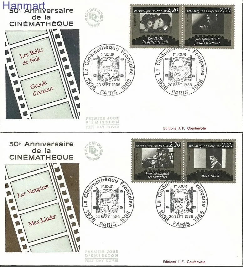 Znaczek Francja 1986 Mi 2566-2575 FDC
