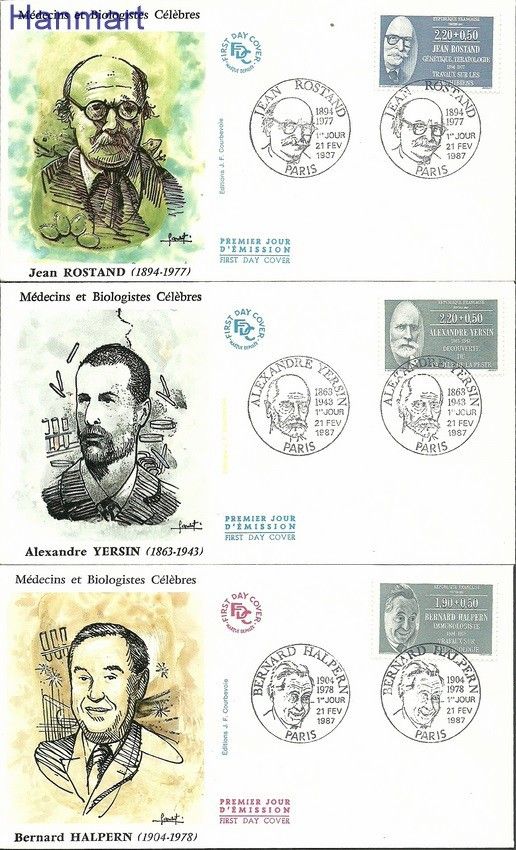 Znaczek Francja 1987 Mi 2592-2597 FDC