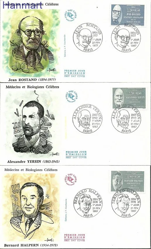 Znaczek Francja 1987 Mi 2592-2597 FDC