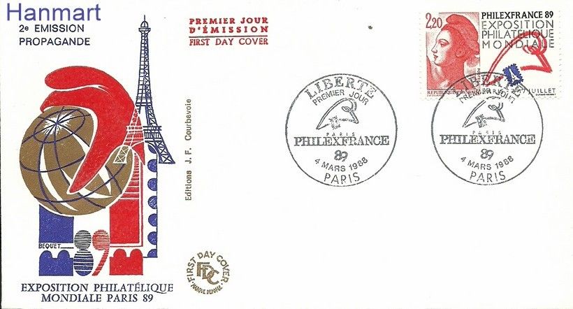 Znaczek Francja 1988 Mi 2661a FDC