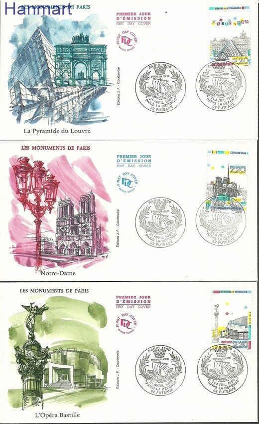 Znaczek Francja 1989 Mi 2710-2714 FDC