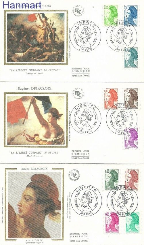 Znaczek Francja 1982 Mi S2299-2311 FDC
