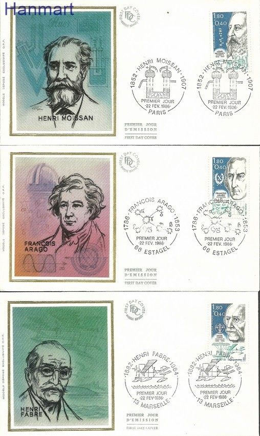 Znaczek Francja 1986 Mi S2532-2536 FDC
