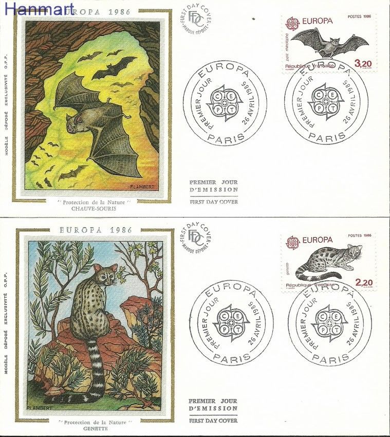 Znaczek Francja 1986 Mi S2546-2547a FDC