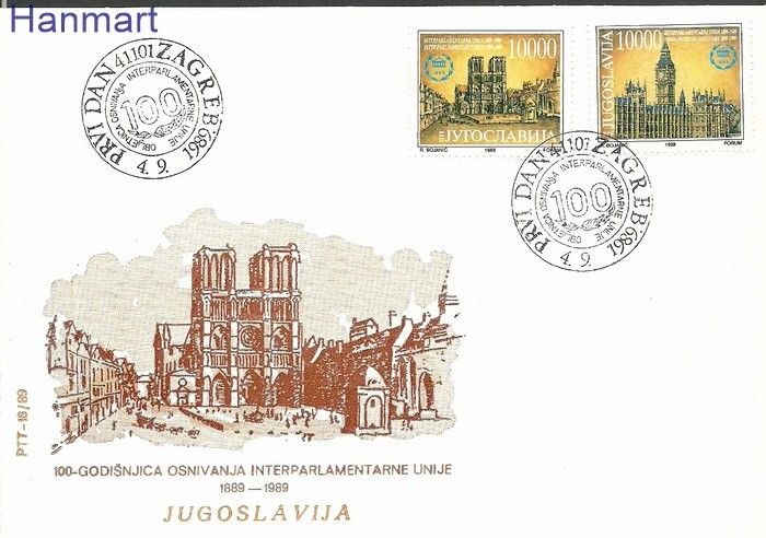 Znaczek Jugosławia 1989 Mi 2367-2368 FDC