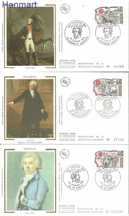 Znaczek Francja 1989 Mi S2700-2705 FDC