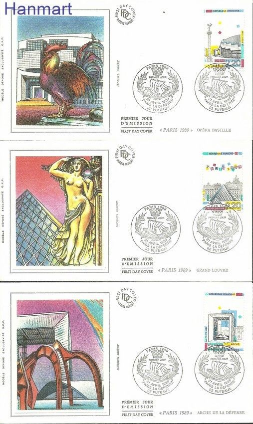 Znaczek Francja 1989 Mi S2710-2714 FDC