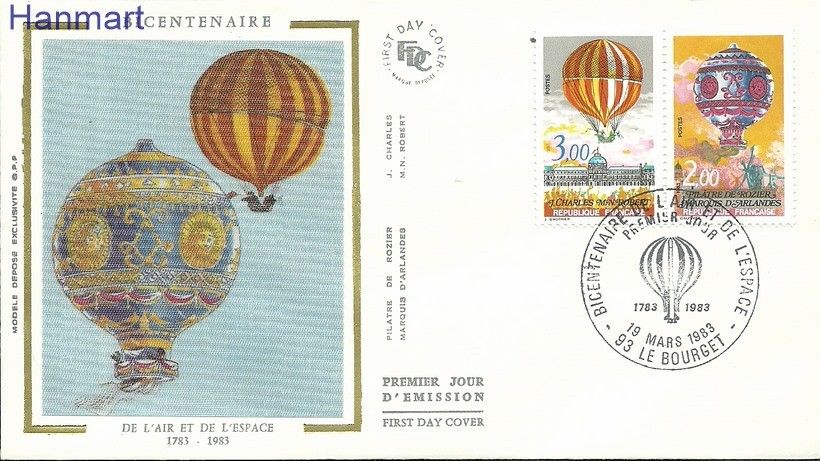 Znaczek Francja 1983 Mi Spar2387-2388 FDC
