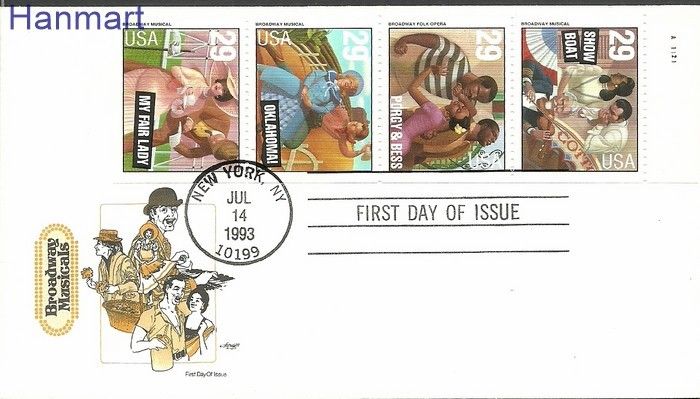 Znaczek USA 1993 Mi 2386-2389 FDC
