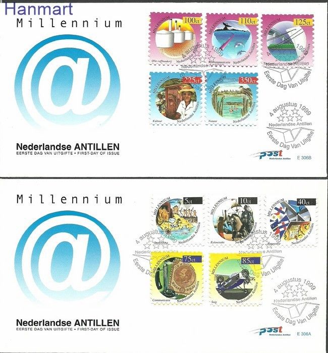 Znaczek Antyle Holenderskie 1999 Mi 1016-1025 FDC